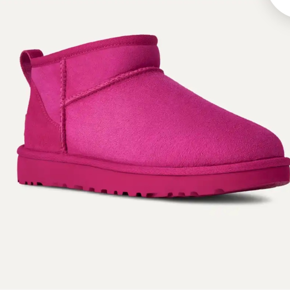 UGG Fuchsia Ultra Mini Boots - Picture 4 of 8